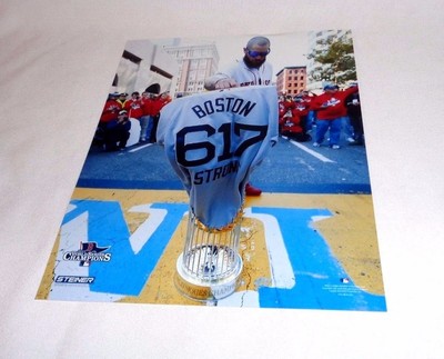 2013 Boston Strong Red Sox Jonny Gomes Picture 8x10 Marathon 617 Jersey Trophy