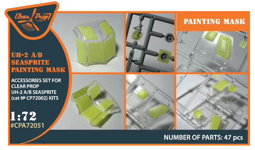 Clear Prop CPA72051 - 1/72 UH-2 A/B SEASPRITE para CP kit pintura máscara escala - Imagen 1 de 12