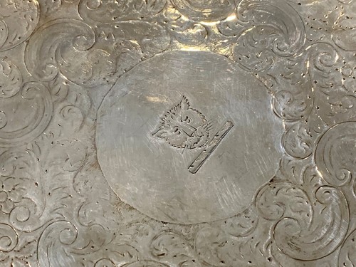 Bandeja Salver Sheffield antigua de Waterhouse, Hodson con cresta de gato - Imagen 9 de 9