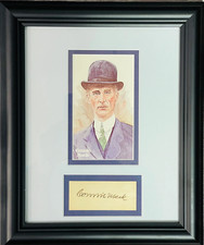 Connie Mack Autographed Framed Cut (JSA)