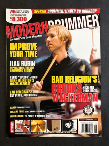 Modern Drummer Magazine August 2011 Bad Religion's Brooks Wackerman - Picture 1 of 2