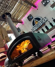 Guitron Napoli Clay Pizza Oven 12" - Dual Gas Burner & Wood Fired