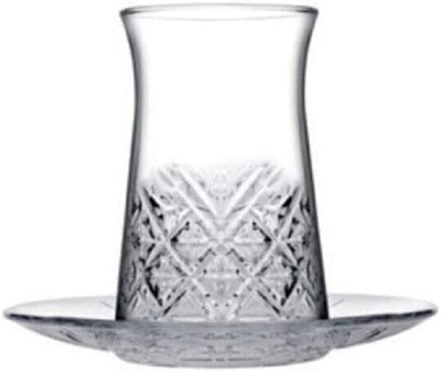 12 Teilig Pasabahce Timeless 96991 Teeglas Set mit Untertassen 132ml aus Glas