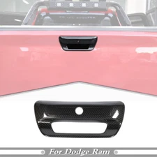 Car Rear Tailgate Handle Cover Trim For Dodge RAM 1500 19-24 Accessories Carbon