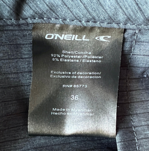 NWOT Oneill Crossover Cargo Board Shorts Men 36 Gray Stripe Surf Swim Trunks - Picture 7 of 20