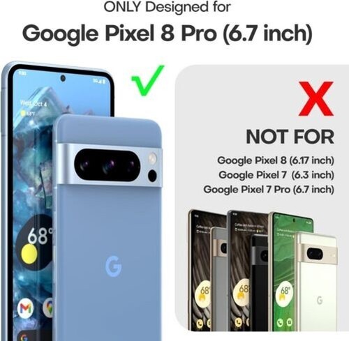 Pour Google Pixel 8 Pro Étui Bague Support Antichoc Téléphone & Écran Protecteur - Photo 2 sur 16