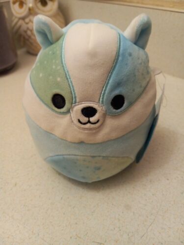 Squishmallow 5" Banks the Badger Soft Blue Green Plush Toy NEW w/ Tags
