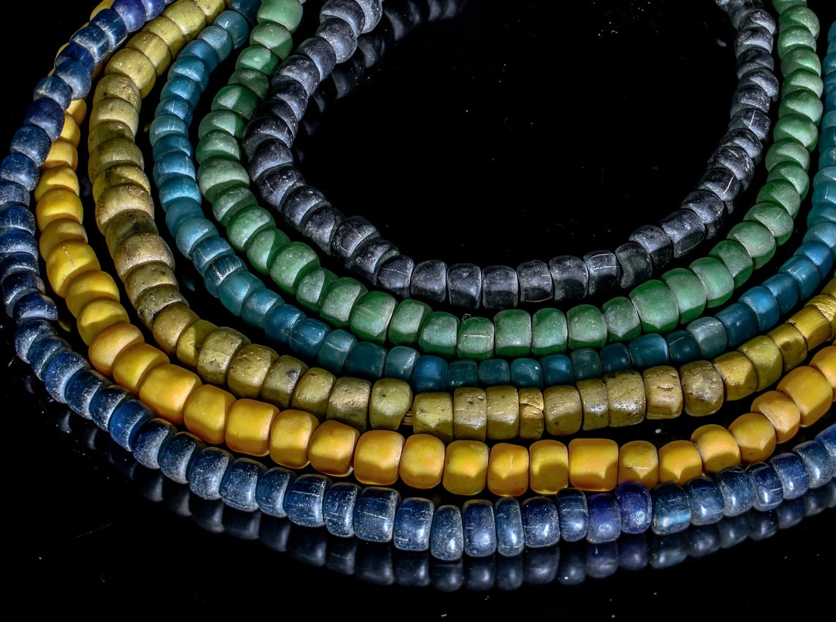 ＊Ancient beads indo pacific beads Ancient Indo-Pacific Trade Glass Imitation Beads Multiple colors