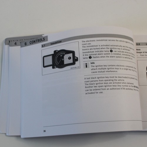 Genuine 2017-2019 KTM 1090 Adventure English Owners Manual - Picture 11 of 19