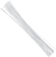 24 Gauge White Floral Wire 16 Inch,50/Package
