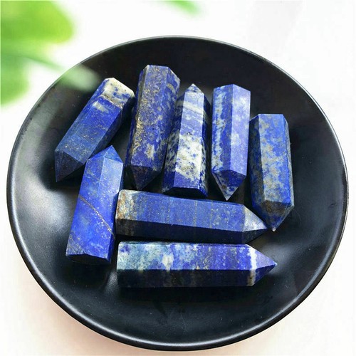 Natural Lapis Lazuli Quartz Crystal Point Wand Rough Stone Obelisk Tower Healing - Picture 19 of 35