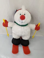 Applause Snowman Snowie on Ski Plush 10 Inch Stuffed Animal Toy