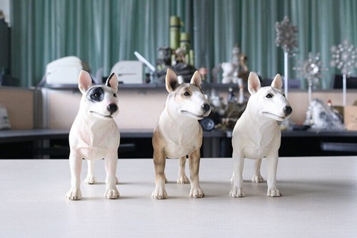 JJM 1/6 Bull Terrier Dog Figure Animal Toys Model Adult Kids Xmas Gift - Imagen 2 de 6