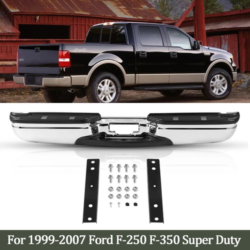 Rear Step Bumper Assembly Chrome Fit For 1999-2007 Ford F250 F350 Super Duty