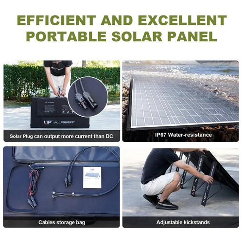 3456Wh LiFePO4 Batería Power Station Portátil con Panel Solar 400W para RV, Camp - Imagen 13 de 15