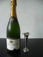 A Small Antique Weighted Base, Fluted Edge Top Epergne. Silver Plated Bud Vase