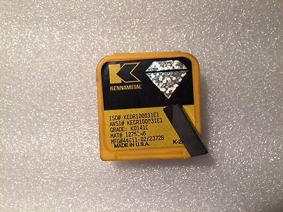 1 Pcs KENNAMETAL EDCT10T308PDFR-PCD Grade KD1410 Carbide Inserts