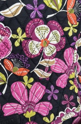 Nice! Vera Bradley Quilted Messenger Bag Pirouette Pink Floral - Picture 4 of 10