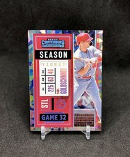 2020 Contenders Paul Goldschmidt /23 “SEASON TICKET” CRACKED ICE SSP No. 70 MVP!