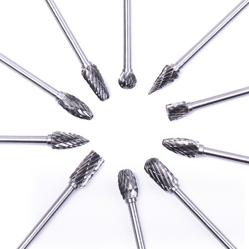 Werkzeuge 1a Qualität Gravieren 10tlg Frässtift HSS Fräsen Bohrer Set Für-Dremel - Bild 5 von 12