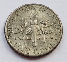 1996 ~ One Dime American Coin ~ United States of America ~ Roosevelt ~ Liberty