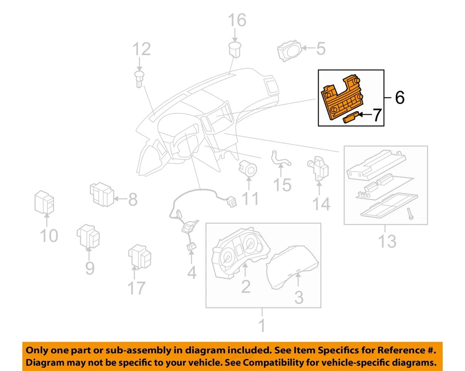 Used A/C Selector Switch fits: 2014 Infiniti Q60 Sdn dual zone control 10 speake - Imagem 3 de 4
