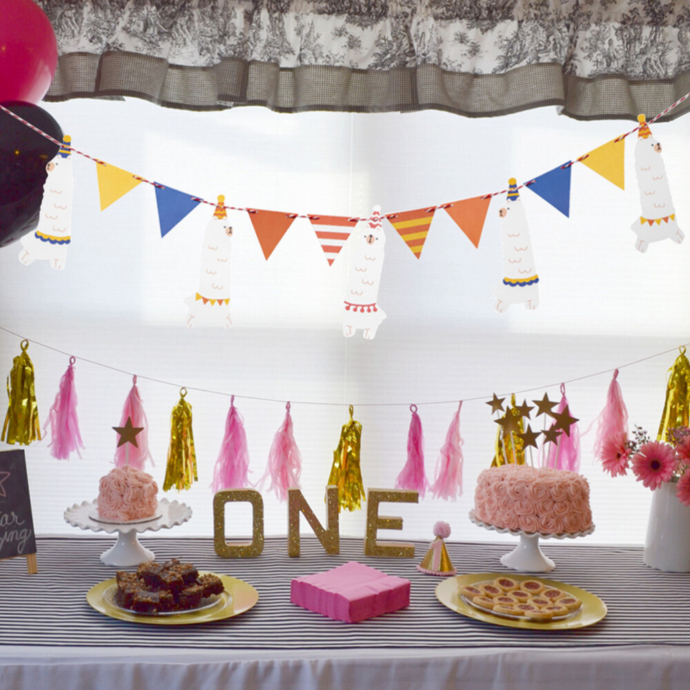 3pcs Banner Party Supplies Alpaca Theme Party Decor Party Banners eBay