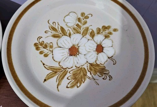 Mountain Wood Side Plates X 4, Stoneware, Dried Flowers, Dishwasher Safe - Picture 5 of 14