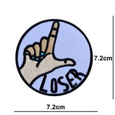 Loser Embroidered Club Funny Patch Iron or Sew On Badge applique logo