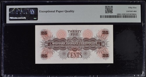 Military Payment Certificate, 25 Cents Series 661 Military Payment Certificate - Picture 2 of 2