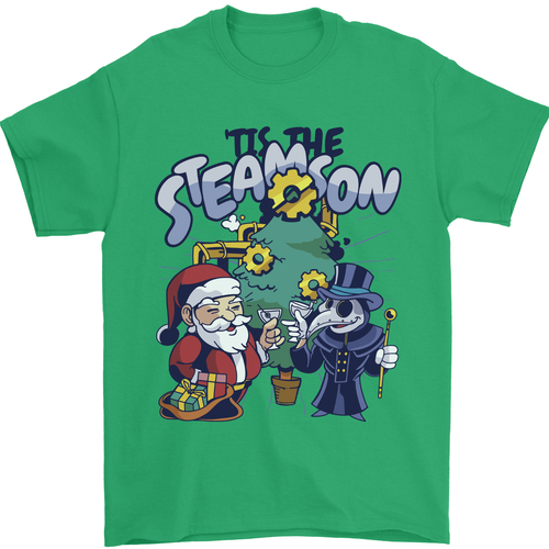 Camiseta Steamson Steampunk Navidad Papá Noel Hombre 100% Algodón - Imagen 4 de 14