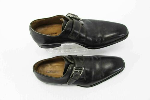 Zapato Magnanni Hombres Marco Talla 7.5M Gris Monje Correa Puntera Lisa Mocasín Usado qp - Imagen 2 de 12