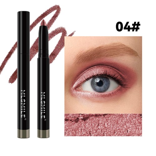 Shimmer Eye Shadow Stick Shine Eyeliner Waterproof Smudge-Proof with Sharpener - Bild 9 von 11