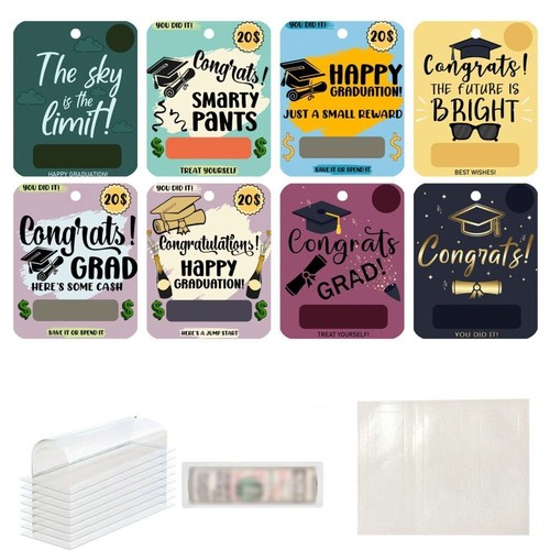 8pcs Classic Gold Black Gift Card Holder Paper Congratulations Notes Gift - Picture 5 of 22
