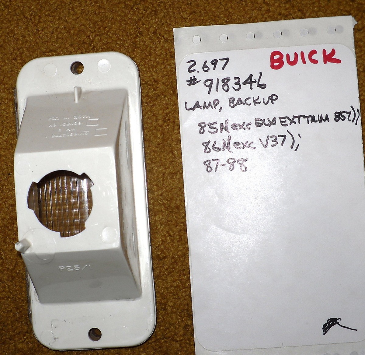 1985-88 Buick Somerset Regal Back Up Lamp NOS 918346 | eBay