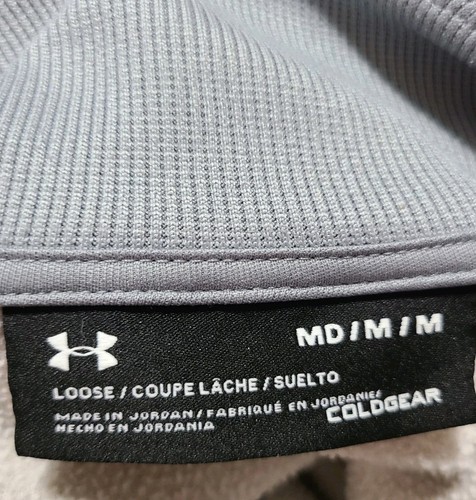 Under Armour Women's Fleece Full Zip Medium Steel Gray Top Long Sleeve - Picture 3 of 4
