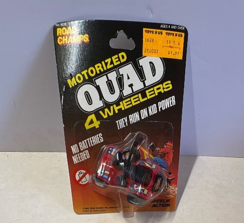 1986 Road Champs Motorized Quad 4 Wheeler Red Diecast Toy Unopened Vintage - Picture 3 of 7