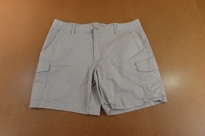 Columbia Omni-Shade Mens Size 38 Gray 8'' Inseam Cargo Shorts *Flaw