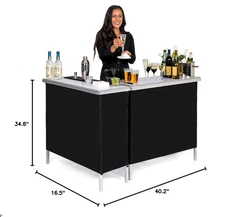 Gobar Double Pop-Up Portable Party Bar New