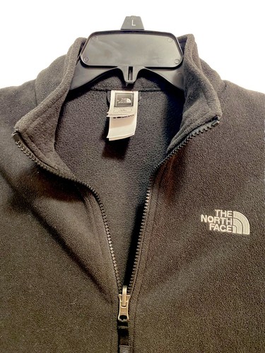 THE NORTH FACE BOYS JACKET LARGE (14/16) BLACK FULL ZIP FLEECE MOCK NECK - Picture 2 of 5