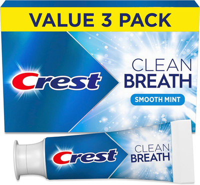 Smooth Mint Toothpaste 3.3oz - Pack of 3 for Fresh Breath & Cavity Protection
