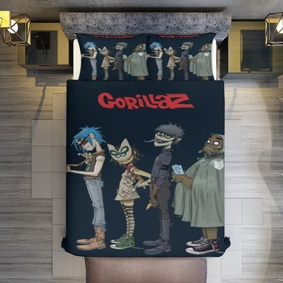 Anpassbar Bettwäsche Set 19.Gorillaz Bettdeckenbezug135X200 Kissenbezüge80x80