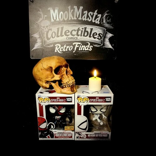 Funko Pop Spider-Man 2 Lot (2) Symbiote Suit Hot Topic Exclusive Anti-Venom...