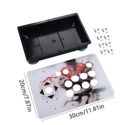 White Arcade Joystick Acrylic Panel+Case Game PC Rocker Joystick for Arcade xsa