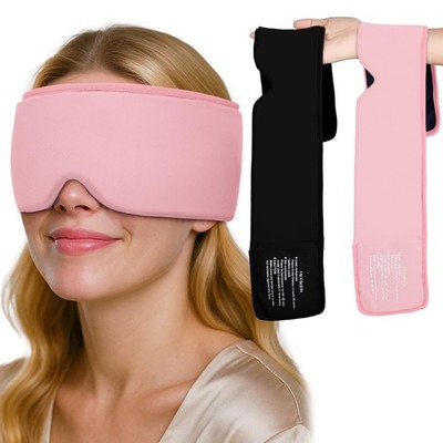 Cooling Gel Eye Mask for Puffy Eyes & Migraine Relief, Reusable Cold Compress fo