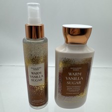 Bath  Body Works Warm Vanilla Sugar Diamond Shimmer Mist Spray 4.9 Oz  Lotion