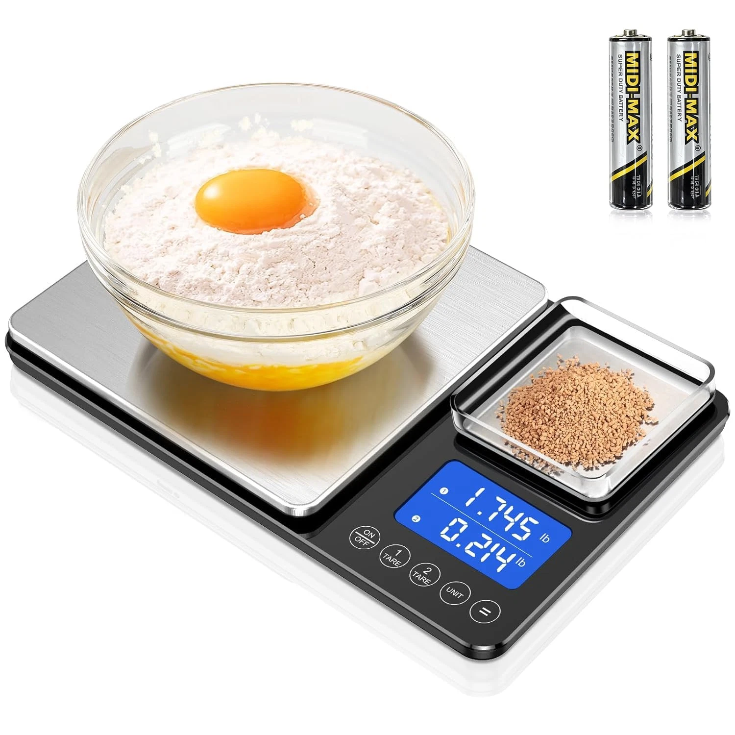 0.001Oz/33Lbs Dual Platform Food Kitchen Scales Digital Weight Grams and Ounces,