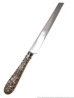 15.75 Inch S Kirk & Son Repousse Sterling Silver Bread or Serving Knife