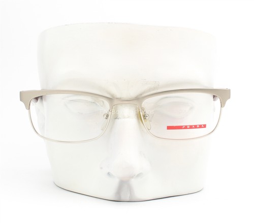 Prada Sport VPS 54D KAN-1O1 Eyeglasses Glasses Matte Silver Dark Red 51-18-140 - Picture 2 of 8