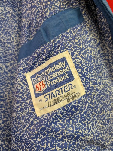 Vintage New York Giants Starter Jacket XL Hooded NFL Puffer Football - Picture 12 of 16